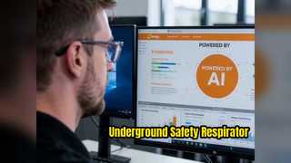 Mały aparat samoratowniczy ZL60. Wewnętrzne chemikalia obejmują prezentację górnictwa podziemnego