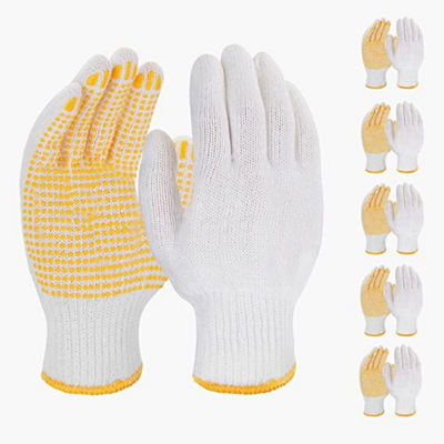 kupować L XL XXL Odporne na zużycie ręczne bawełniane rękawiczki Bezpieczne antypoślizgowe rękawice robocze produkcja online