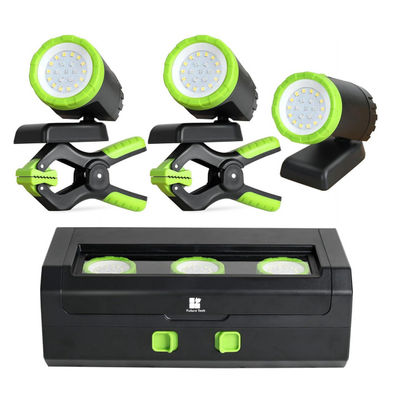 kupować 3-paket 360° obracające się światła LED z jasnością 650 lumenów i akumulatorem USB do kempingu produkcja online