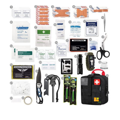 Dobra cena. ISO13485 Safety Outdoor First Aid Kit Pouch Gear Outdoor Emergency Survival Kit w Internecie