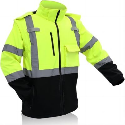 Dobra cena. 55-calowa odblaskowa kurtka bezpieczeństwa Odpinane rękawy z kapturem Hi Vis Wodoodporna lekka kurtka w Internecie