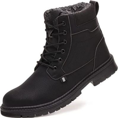 Dobra cena. Czarne, odporne na przebicie, odporne na zimno buty ochronne EU38 Męskie buty zimowe ze stalowymi noskami w Internecie